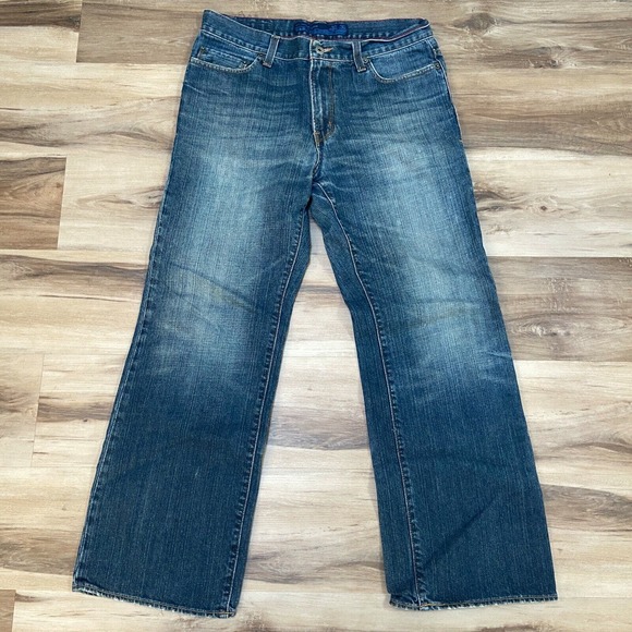 Material London Mens Jeans 32 x 30 Classic Fit Dark Wash Denim - Picture 1 of 8